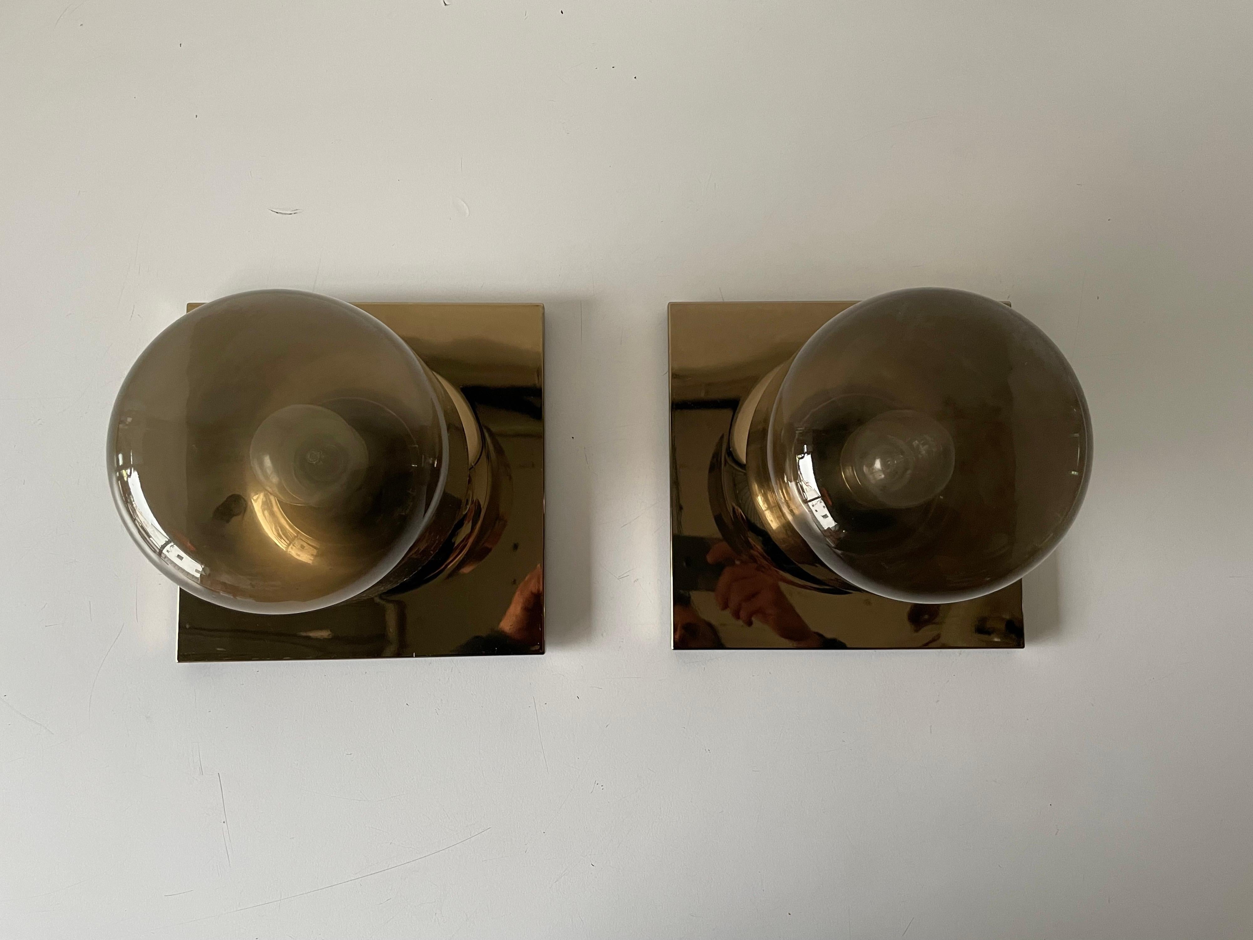 Metal Pair of Wall or Ceiling Lamps by Motoko Ishii for Staff, 1960s, Germany