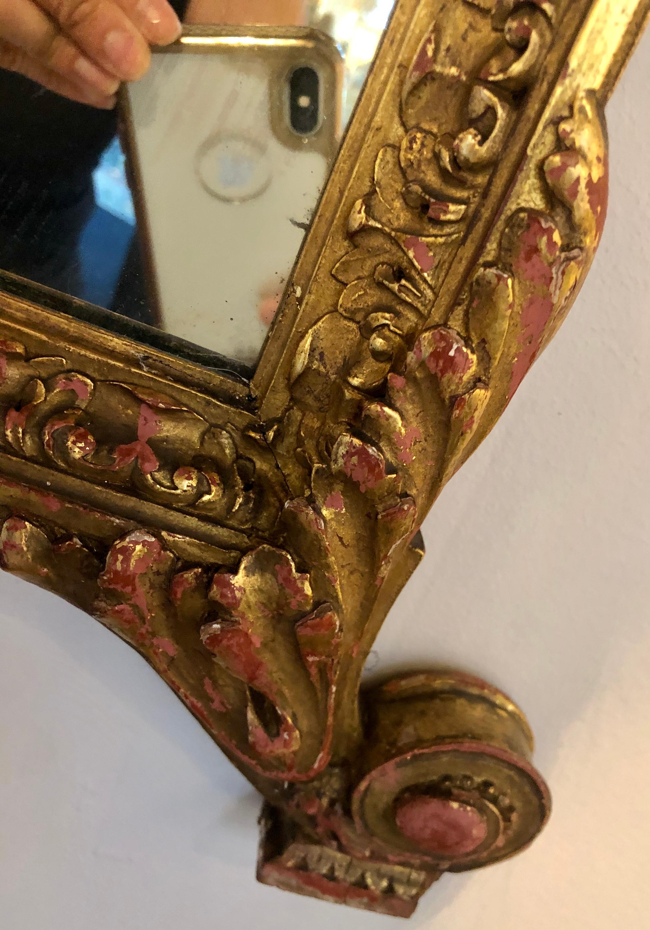 Pair of Wall or Console Mirrors, Italian Trumeau Form 10