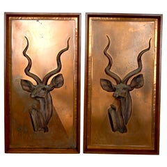 Pair of Wall Panels, Antelopes, Michele Original & Space Age Products, Rhodesia