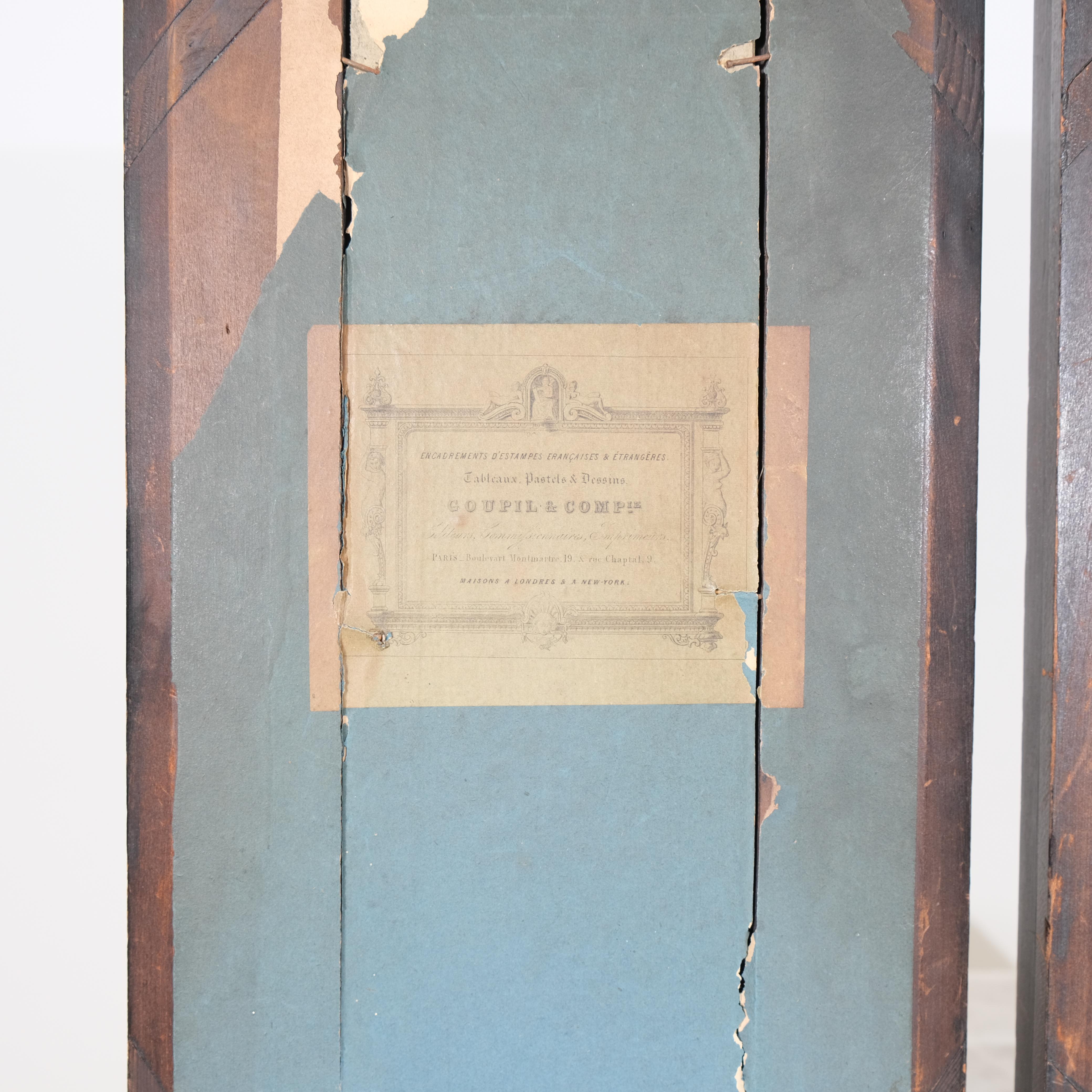 Coppia di targhe da parete di F Barbedienne, Art Nouveau, fine XIX sec. in vendita 1
