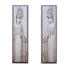 Pair of Wall Plaques from 1933 Worlds Fair Chicago
