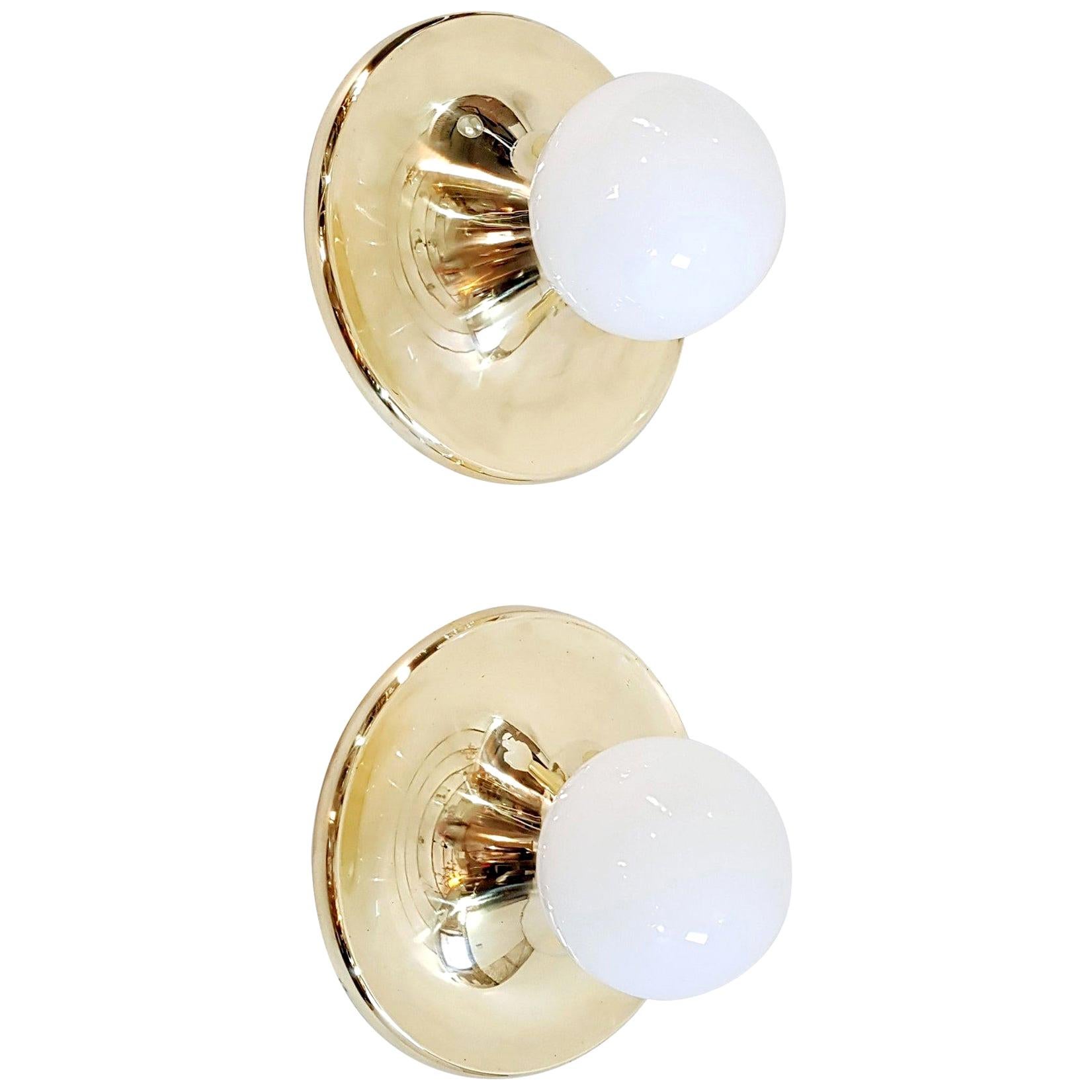 Pair of Wall Sconces by Castiglioni for Flos, Italy, 1965