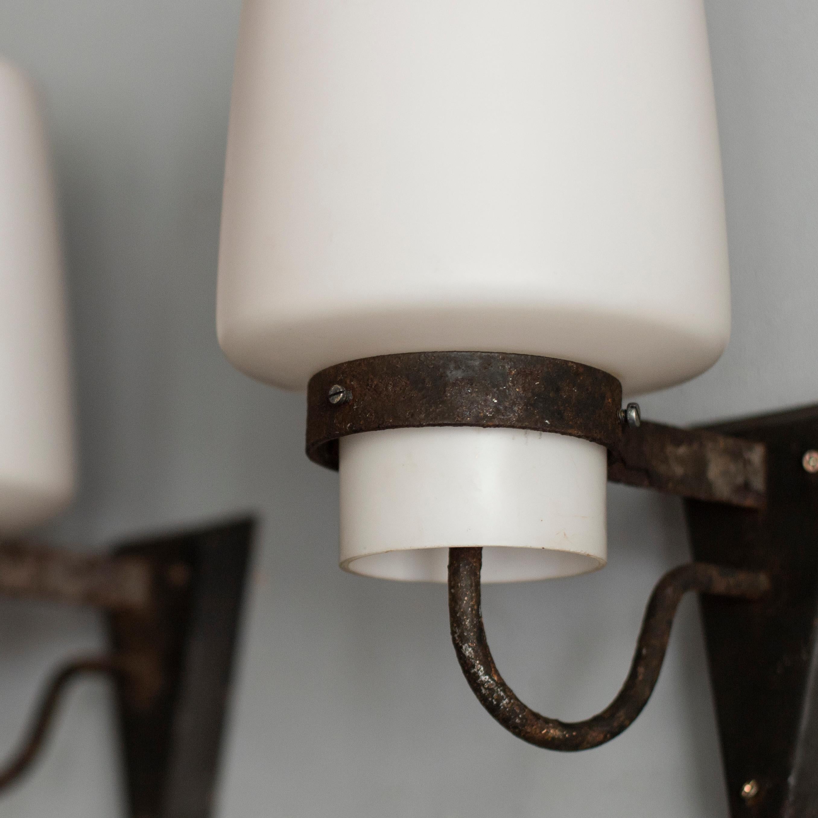 French Pair of Wall Sconces by Georges Candilis
