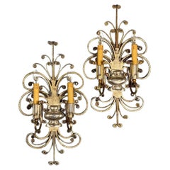 Pair of Wall Sconces by Maison Baguès, Paris, 1950s