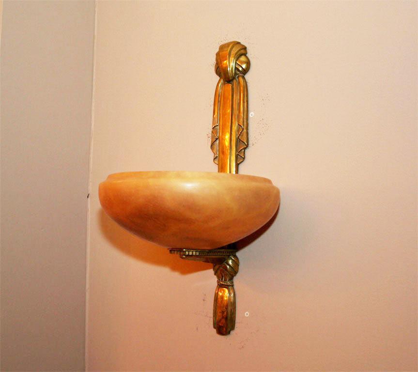 French Pair of Wall Sconces by Sue et Mare For Sale