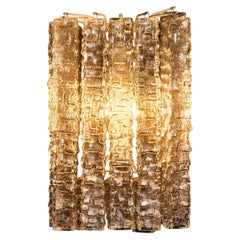 Pair of Wall Sconces by Toni Zuccheri for Venini, Squared Murano Tronchis