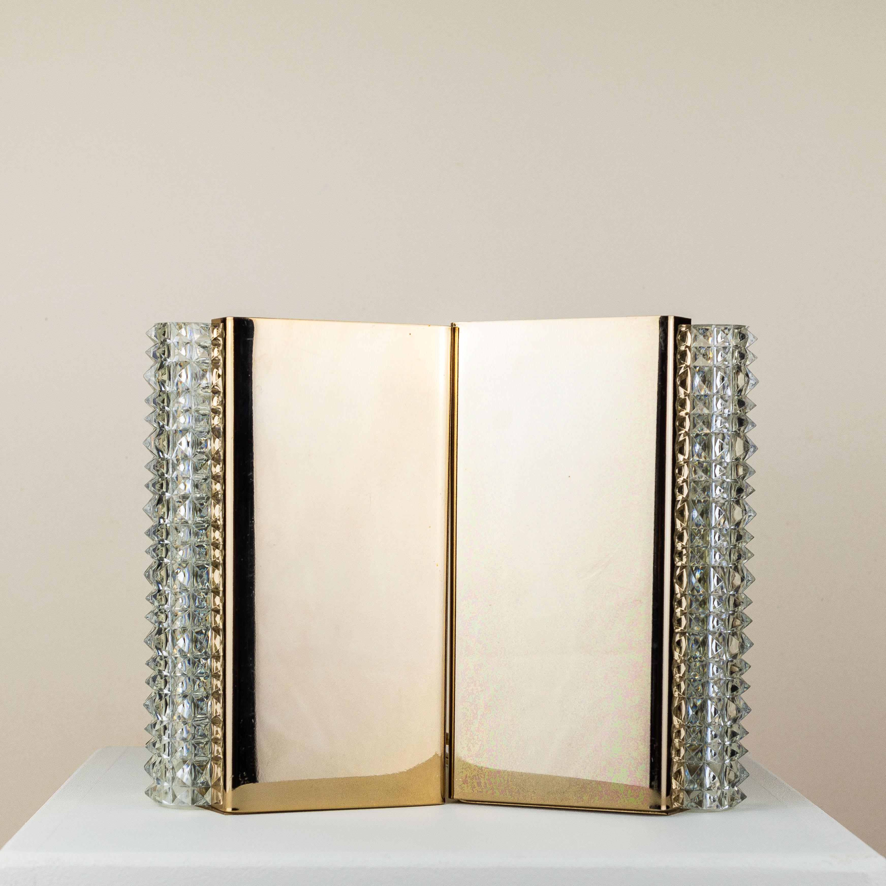 Pair of Wall Sconces in Brass and Glass, France 1960s 8