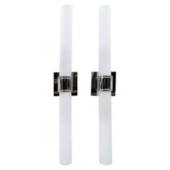 Pair of Wall Sconces in Chrome