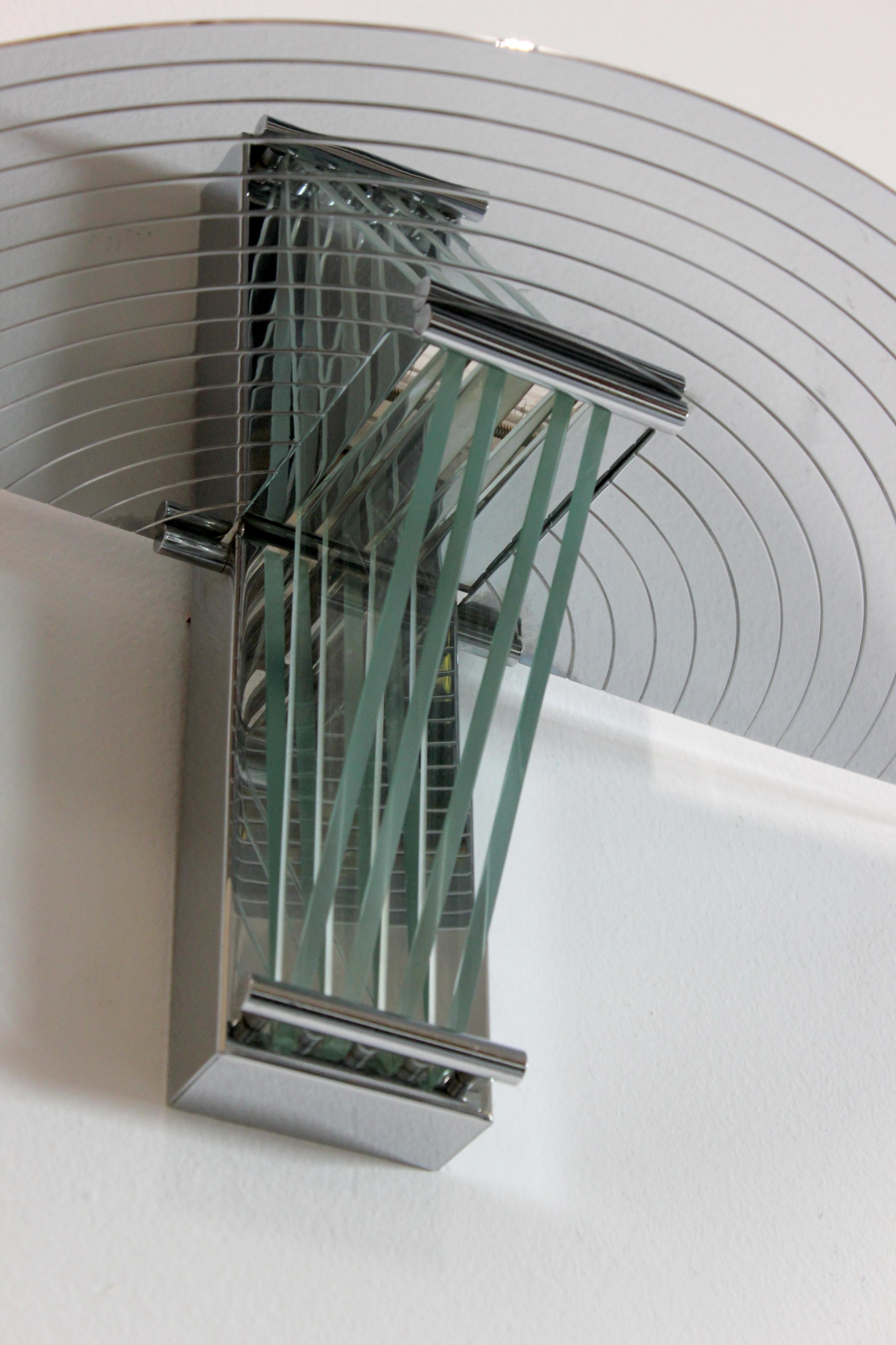 Pareja de apliques de pared de acero cromado y cristal - en Bueno estado para la venta en Madrid, España