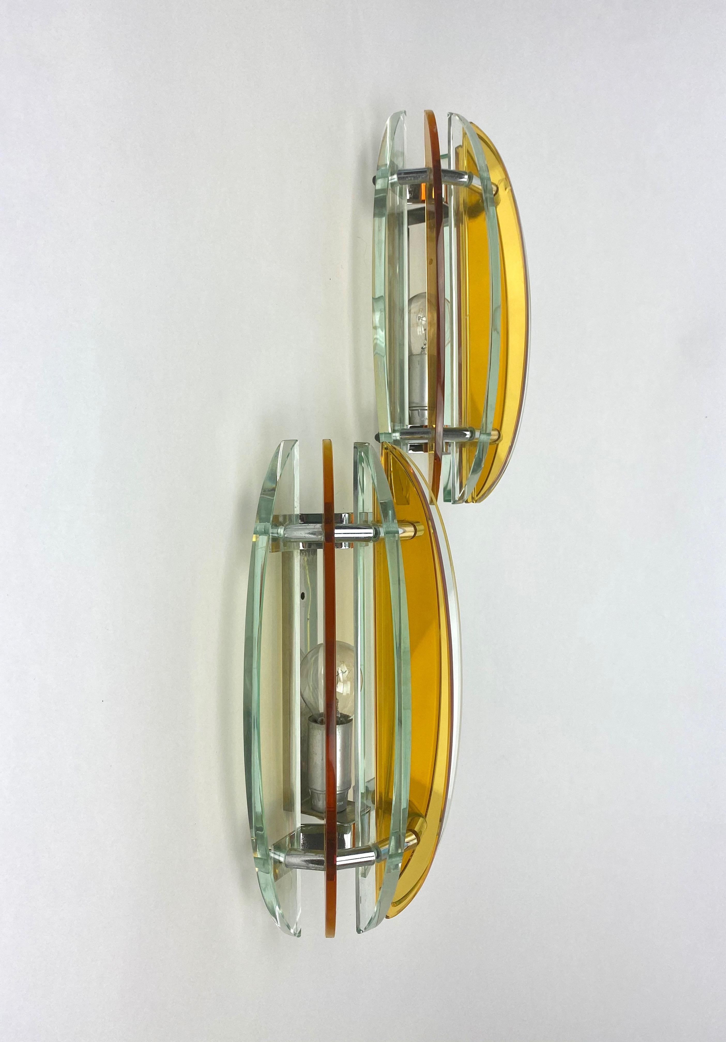 colored glass sconces