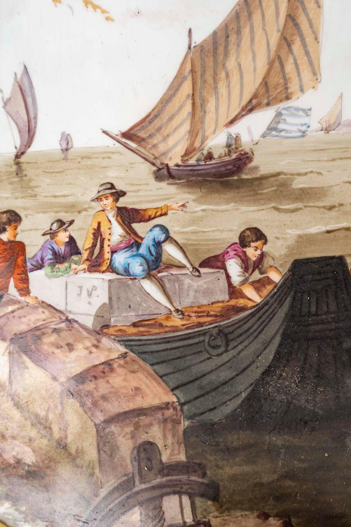XIX secolo Coppia di applique in porcellana e bronzo dorato, periodo Napoleone III. in vendita