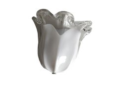 Pair of wall sconces in white Murano glass "La Murrina"