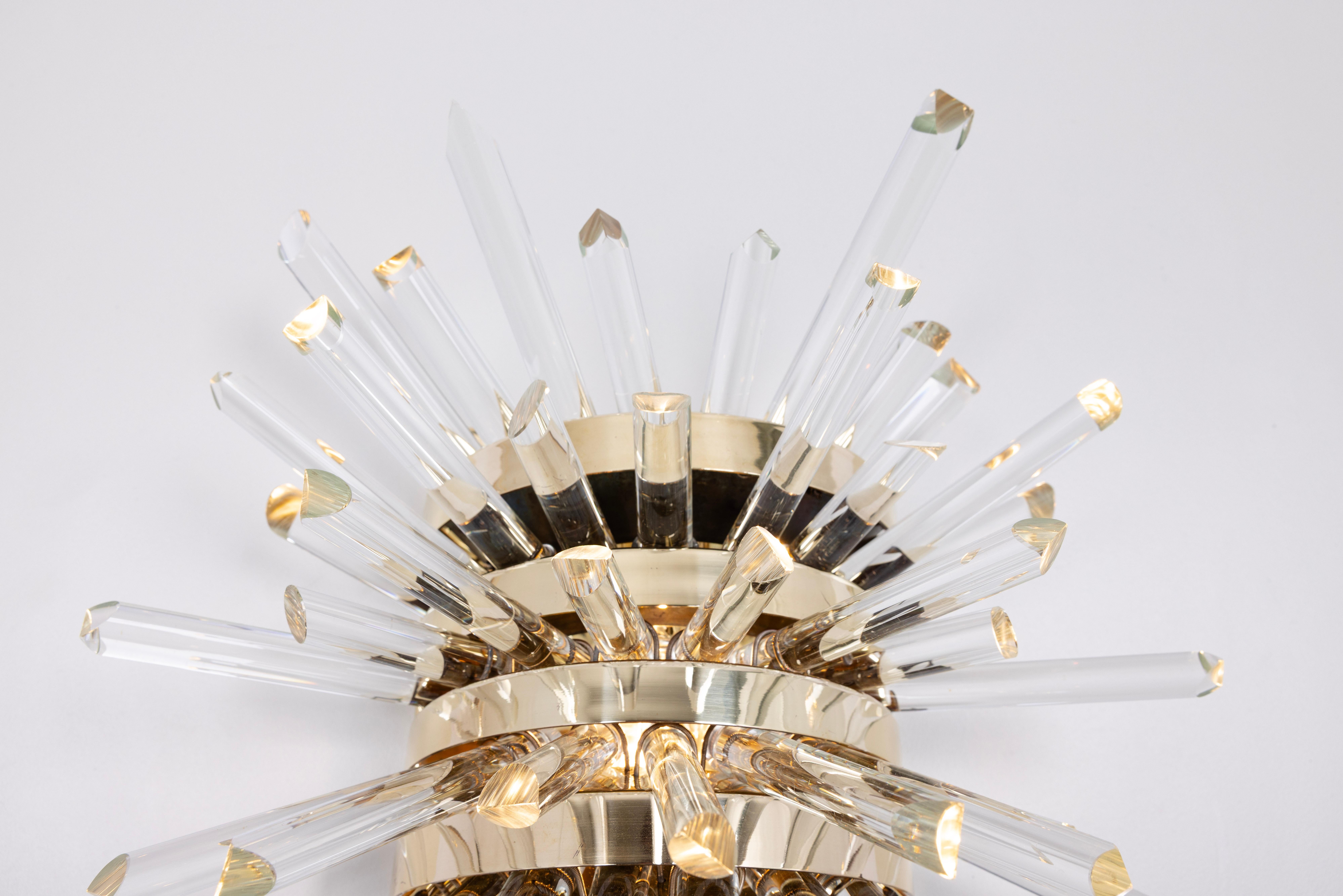 Paire d'appliques murales 'Miracle' en verre de cristal, Bakalowits Autriche, 1960s en vente 1