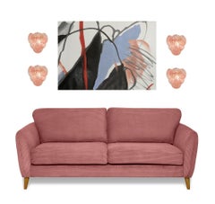 Pair of Wall Sconces Murano Discs