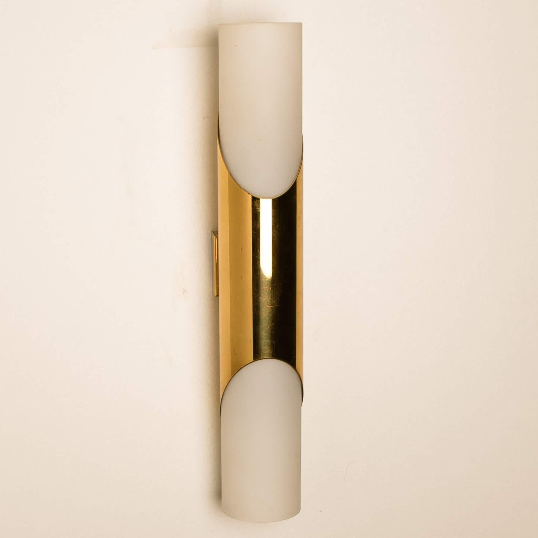 Brass Pair of Wall Sconces or Wall Lights in the Style of RAAK Amsterdam, 1970