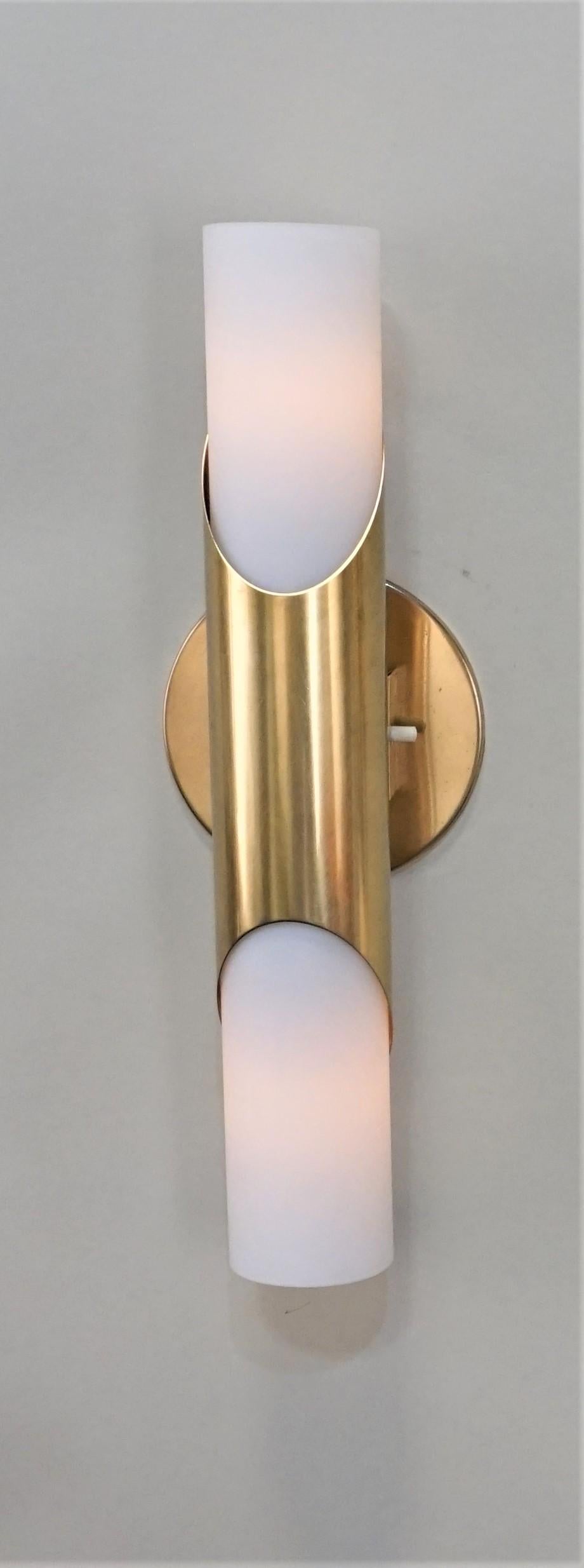 Bronze Pair of Wall Sconces or Wall Lights in the Style of RAAK, Amsterdam, 1970