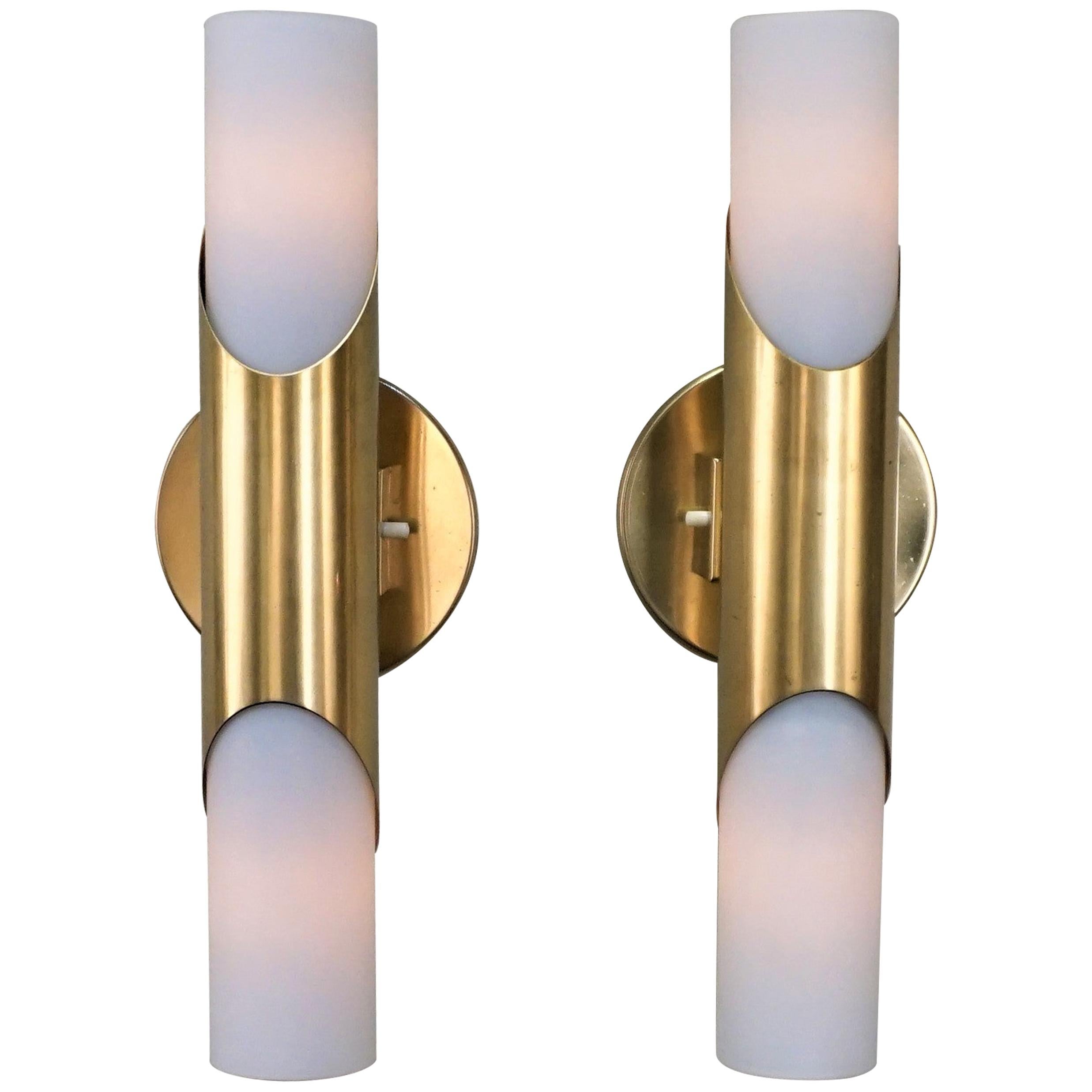 Pair of Wall Sconces or Wall Lights in the Style of RAAK, Amsterdam, 1970