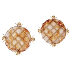 Pair of Wall Sconces Sculpture By Angelo Brotto for Esperia - 1970s