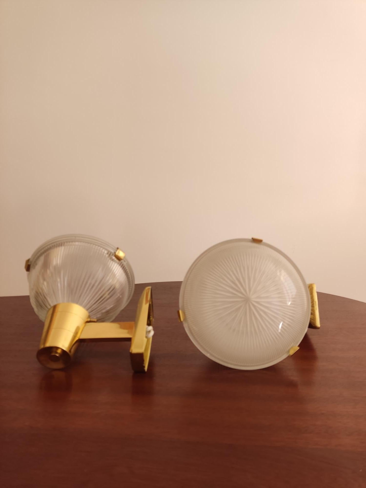 Italian Pair of wall sconces Stilnovo - Italy 1950s. For Sale