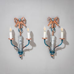 Pair of Wall Sconces with Ribbon Motif, 1990s