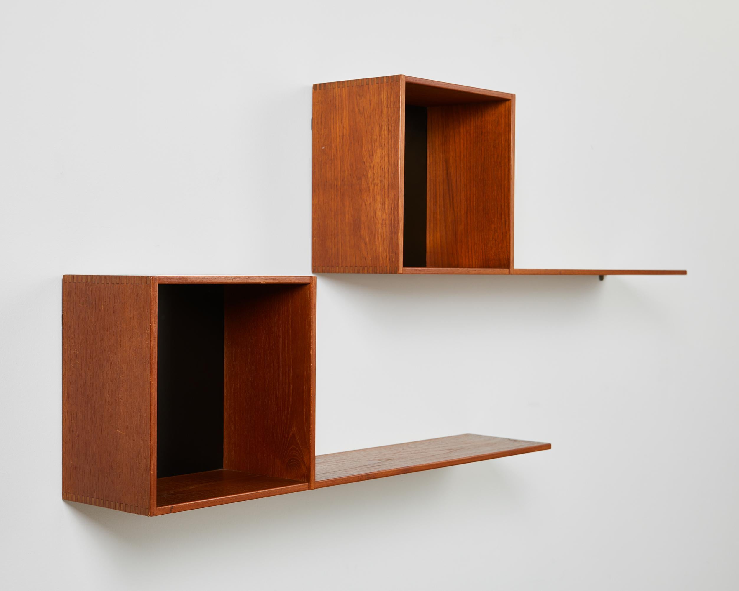 Swedish Pair of Wall Shelves, Anonymous, Sweden, 1950’s For Sale