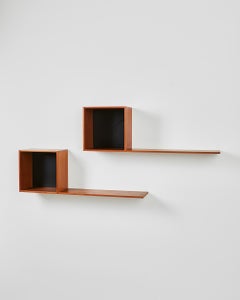 Scandinavian Modern Wall Shelves, Teak Wood, Sweden, 1950s