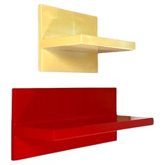 Pareja de estanterías de pared de Marcello Siard para Kartell Diseño italiano de los años 70