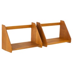 Paar Wandregale aus Eichenholz von Hans J. Wegner:: Ry Møbler:: Dänemark:: 1960er Jahre
