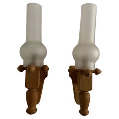 Pair of wall single sconce Guillerme et Chambron
