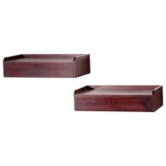 Vintage Rosewood Veneered Pair of Wall Units by Franco Alibini, 1958