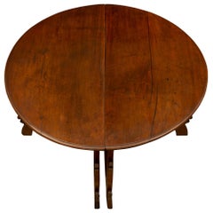 Pair of Walnut 18th Century Tuscan Demilune Consoles