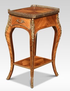 Pair of Walnut and brass night stands