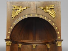 Paire d'alcoves en noyer et stuc doré, style Empire
