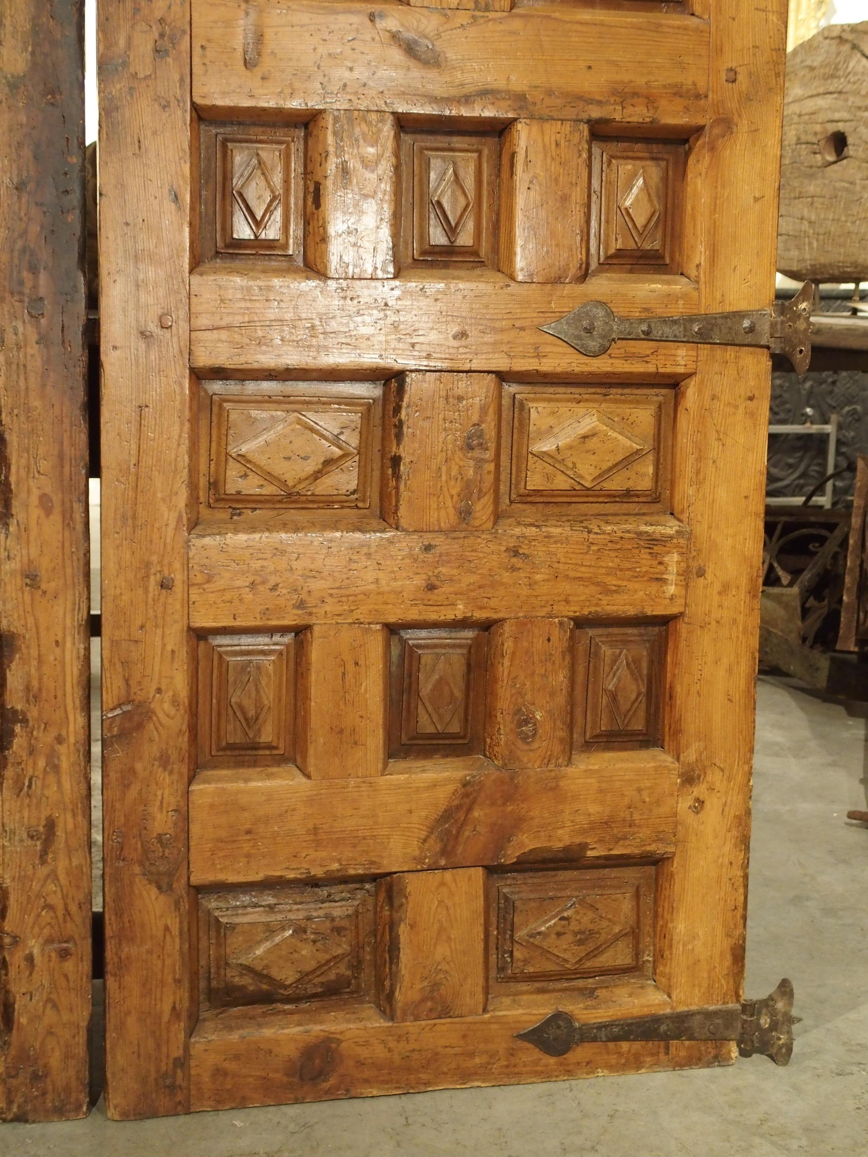 Pair of Walnut and Pine Doors from Spain, circa 1800 7