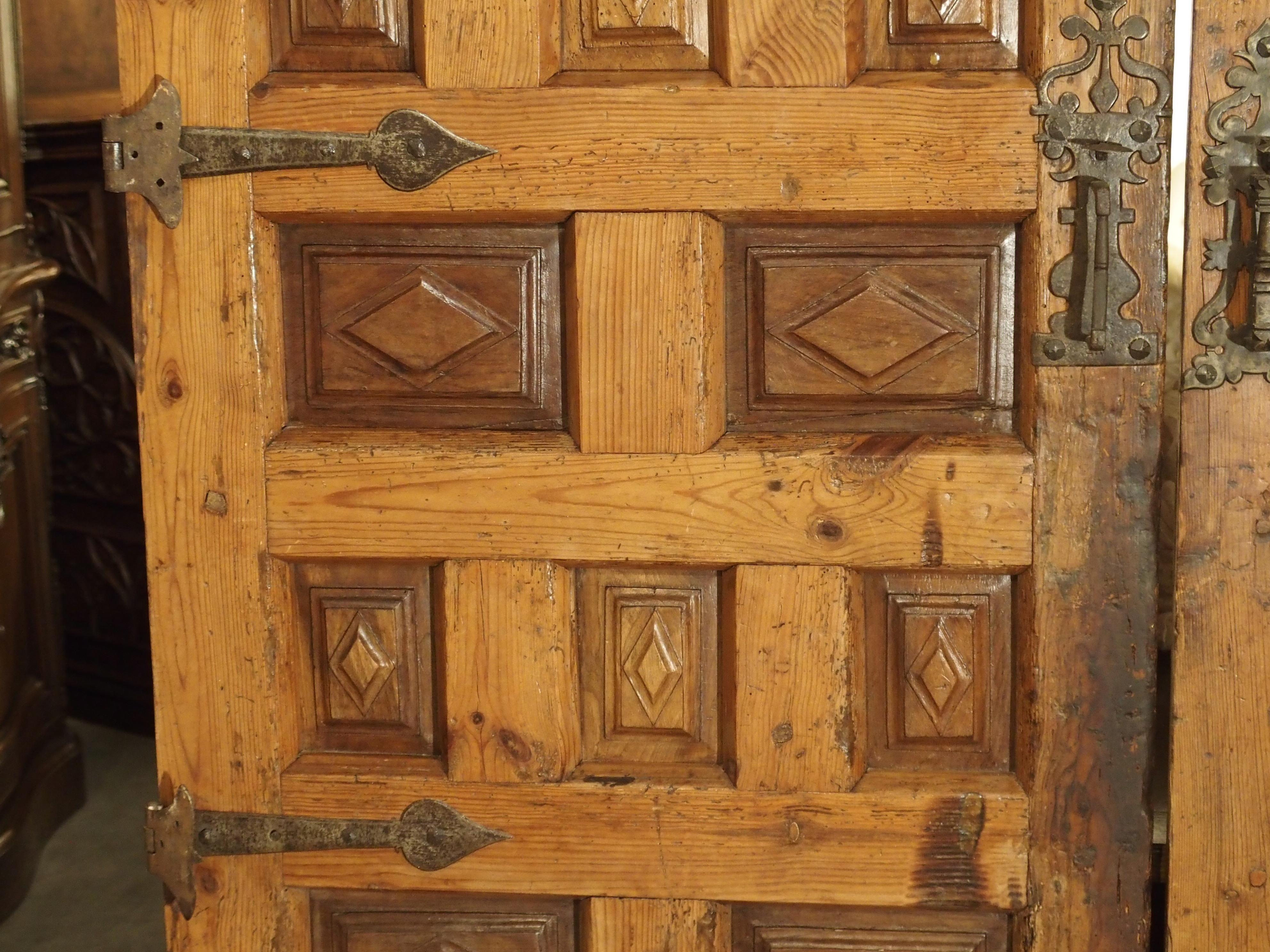 Pair of Walnut and Pine Doors from Spain, circa 1800 8