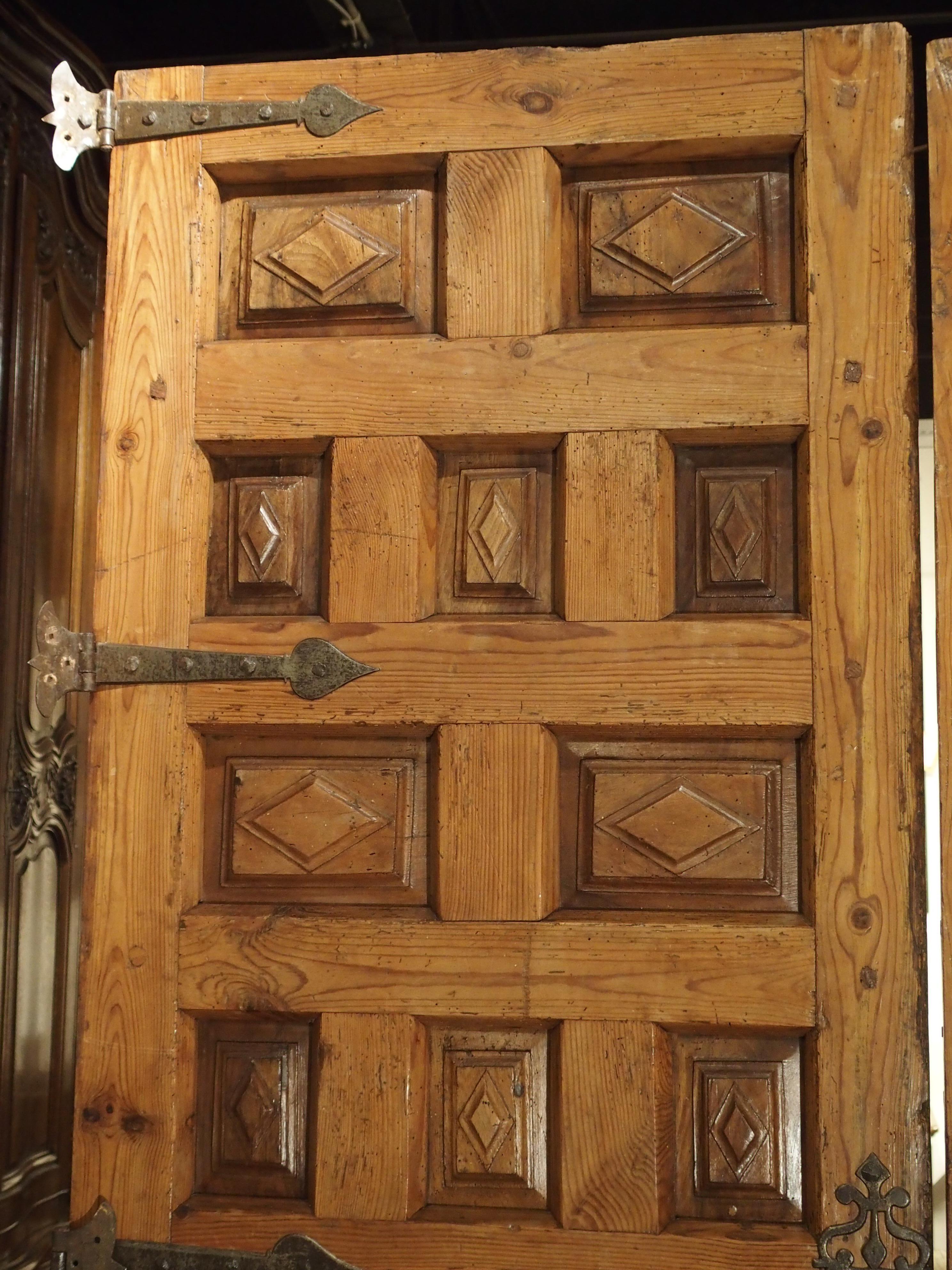 Pair of Walnut and Pine Doors from Spain, circa 1800 9