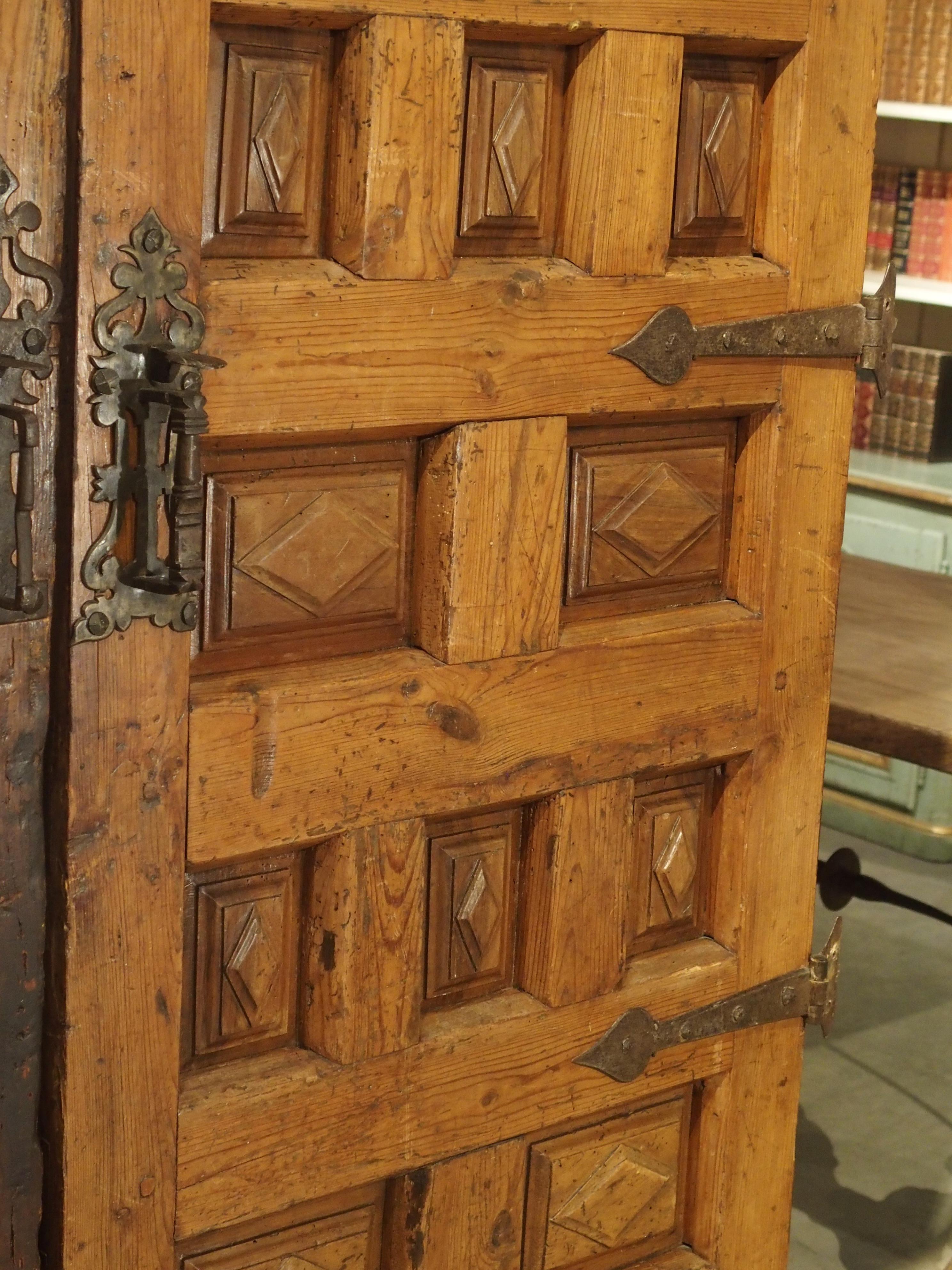 Pair of Walnut and Pine Doors from Spain, circa 1800 10