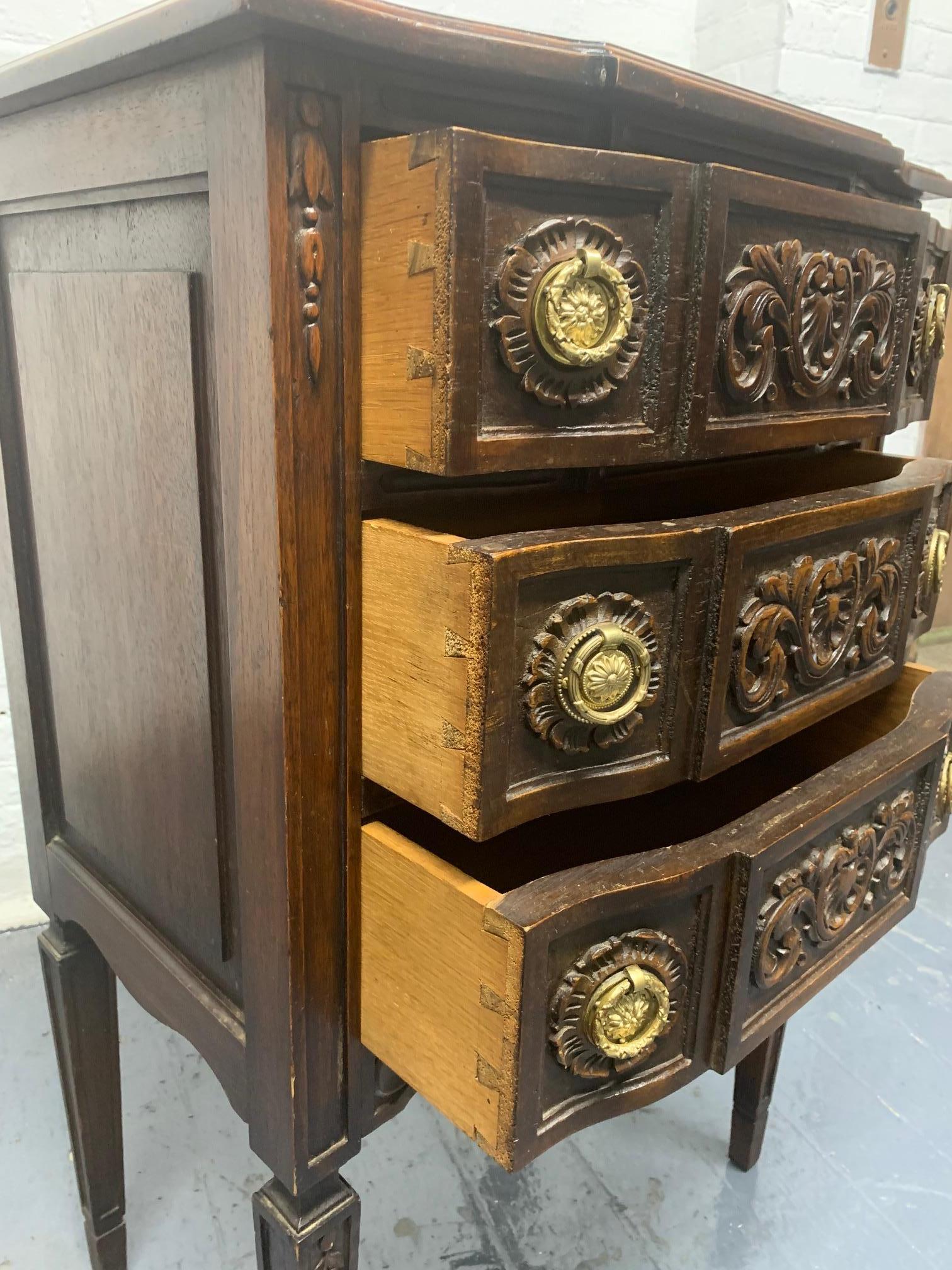 Late 19th Century Pair of Walnut Antique Belgium Chests For Sale