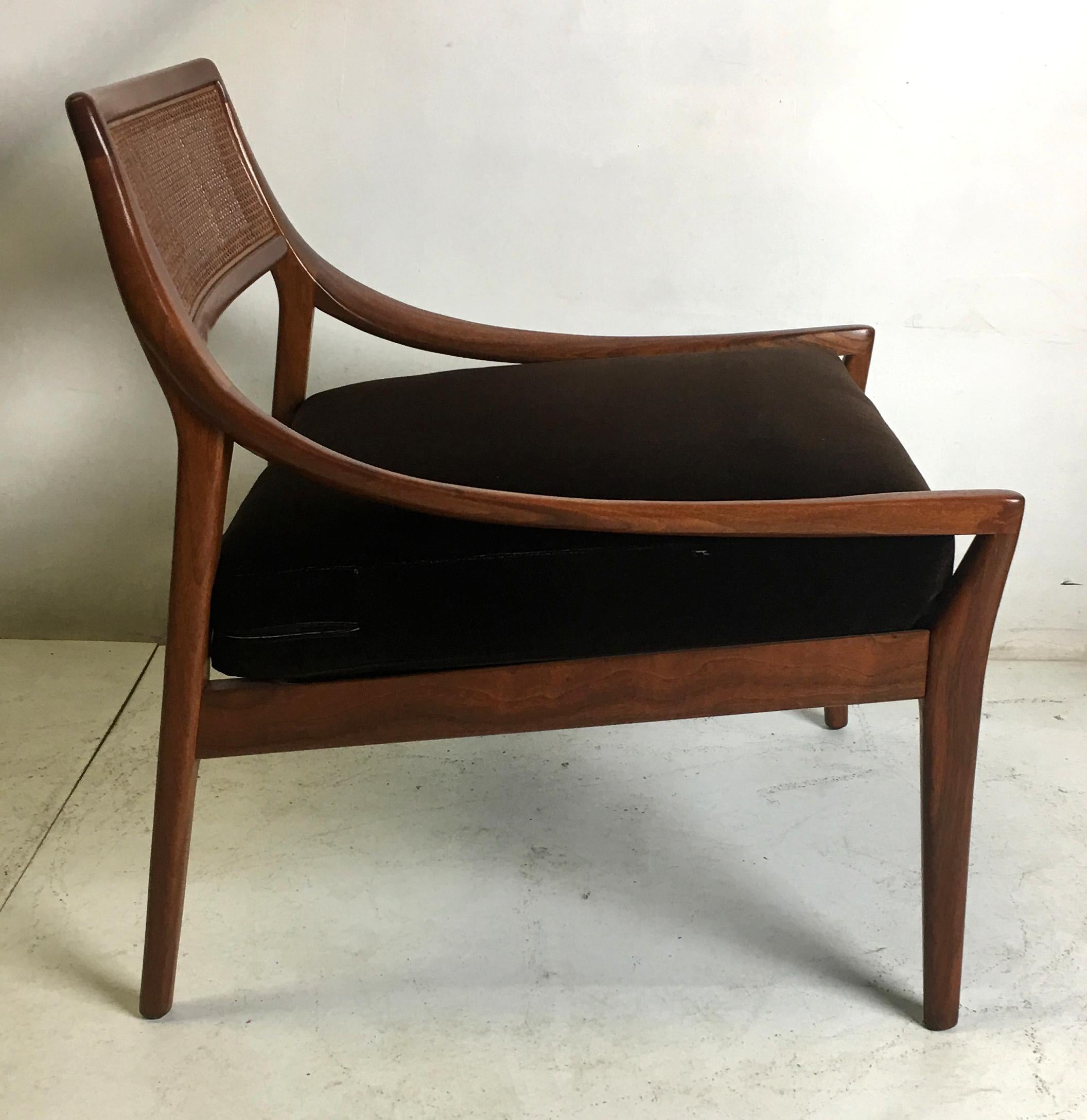 American Pair of Walnut Armchairs by Kipp Stewart for Directional