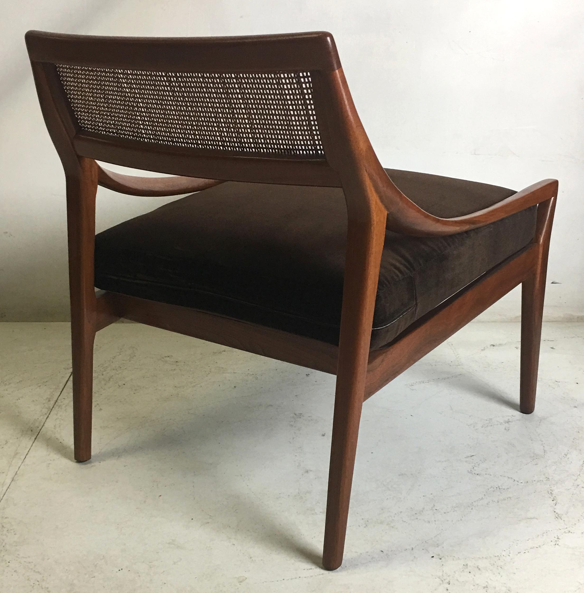Lacquered Pair of Walnut Armchairs by Kipp Stewart for Directional