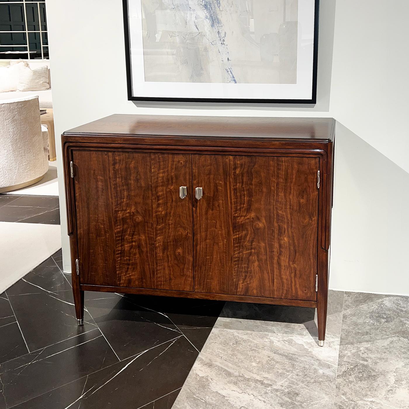 Pair of Walnut Art Deco Cabinets For Sale 1