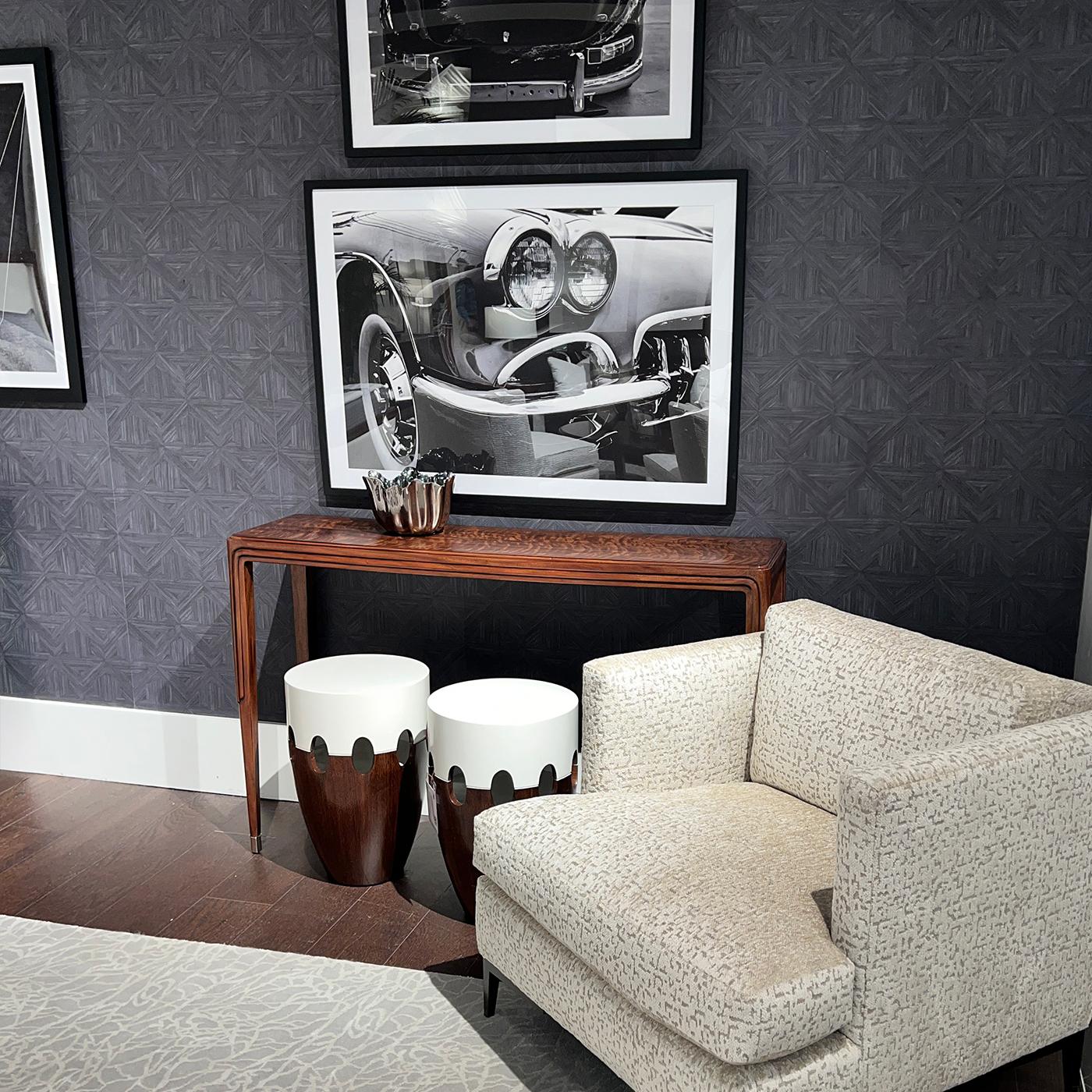 Pair of Walnut Art Deco Console Tables In New Condition For Sale In Westwood, NJ
