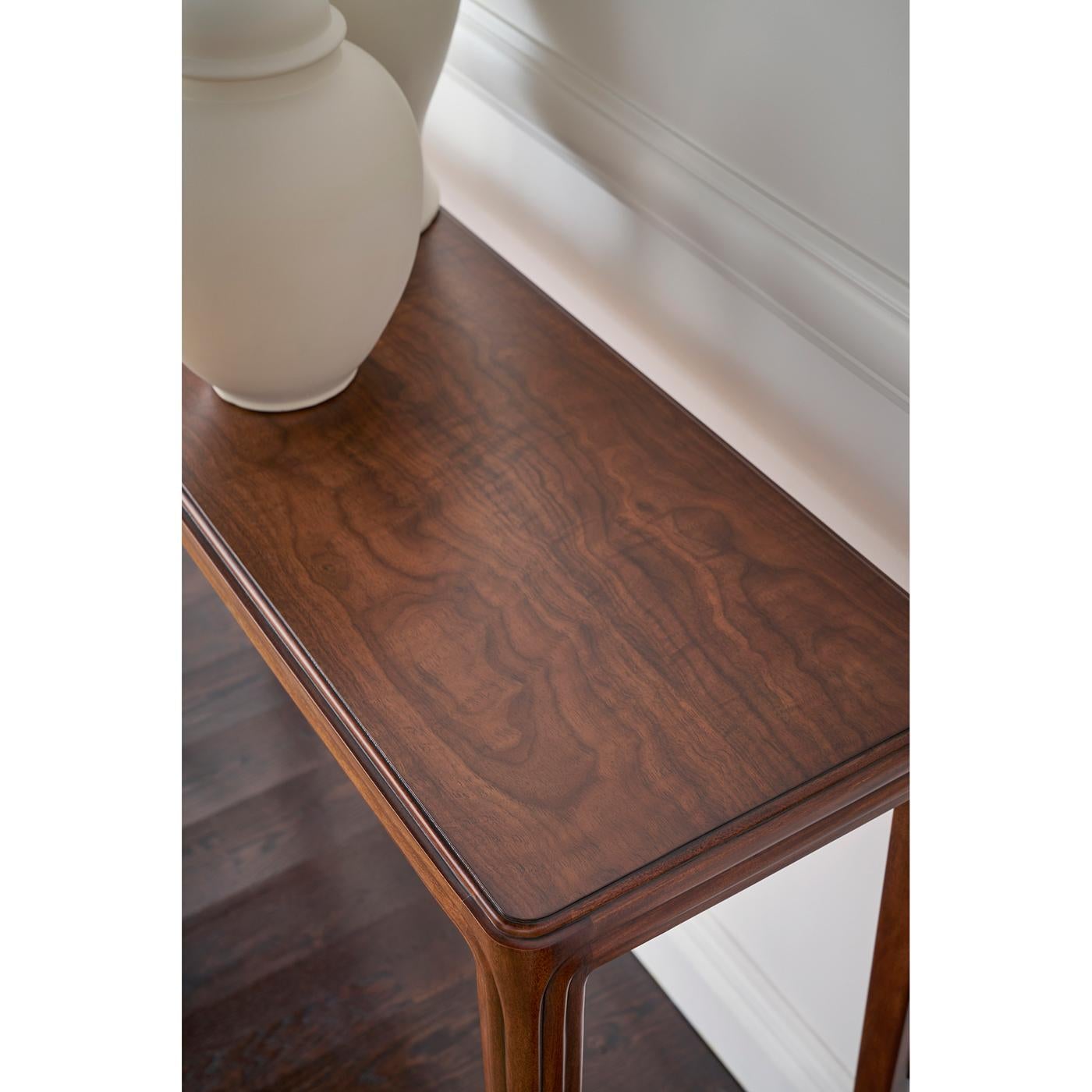 Pair of Walnut Art Deco Console Tables For Sale 2