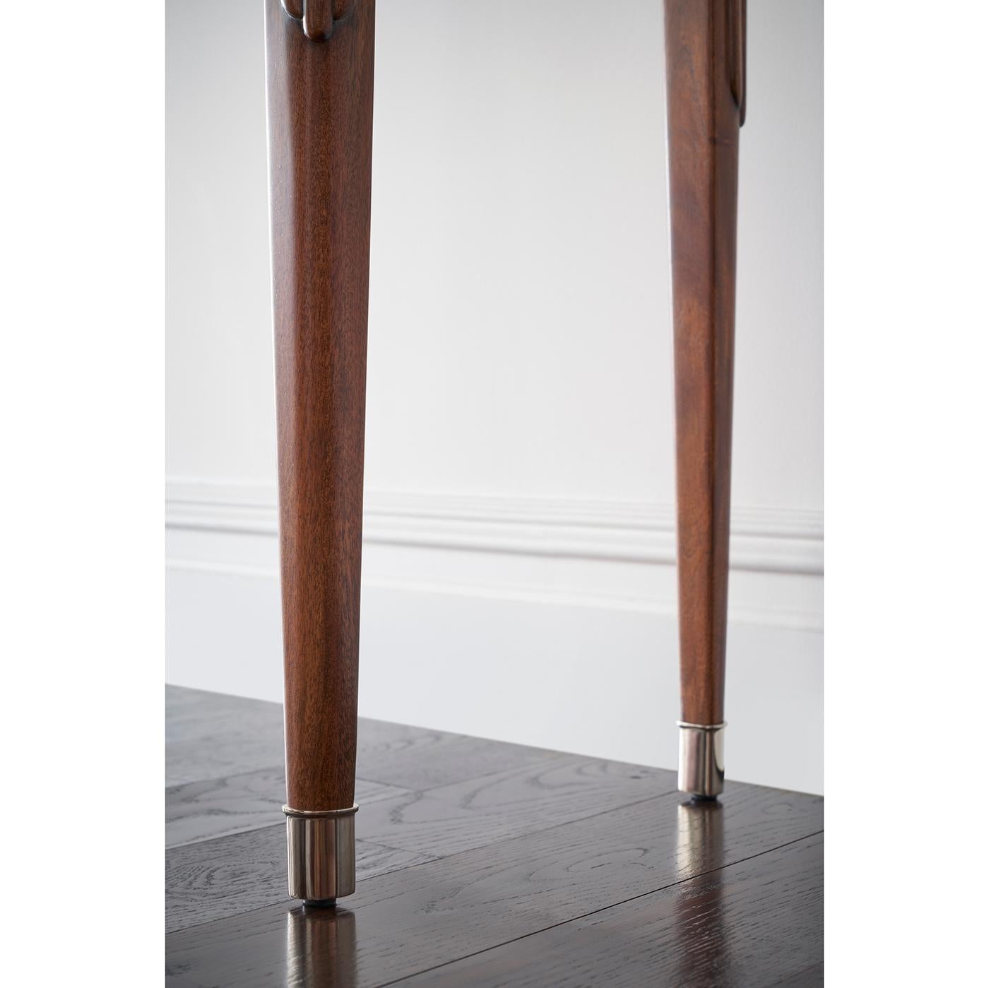 Pair of Walnut Art Deco Console Tables For Sale 3