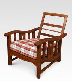 Pair of Walnut Arts and Crafts Lounge Chairs