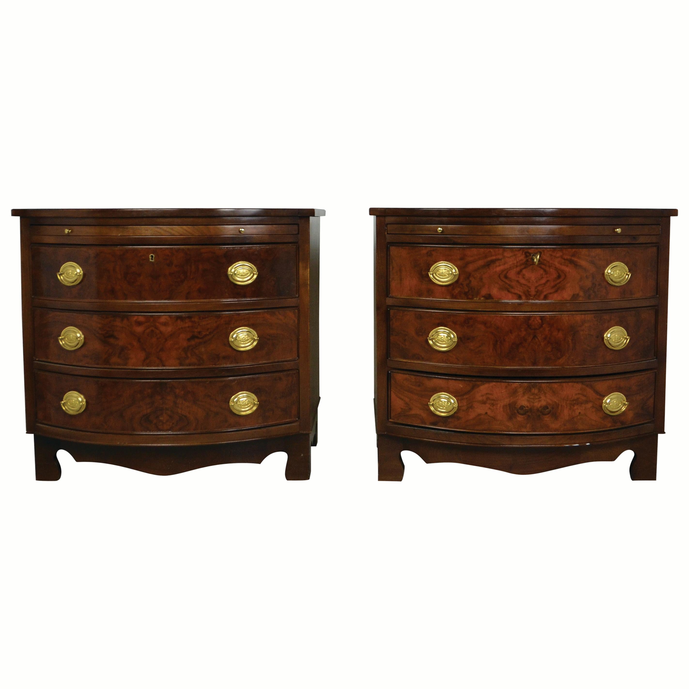 Pair of Walnut Bachelor Chests