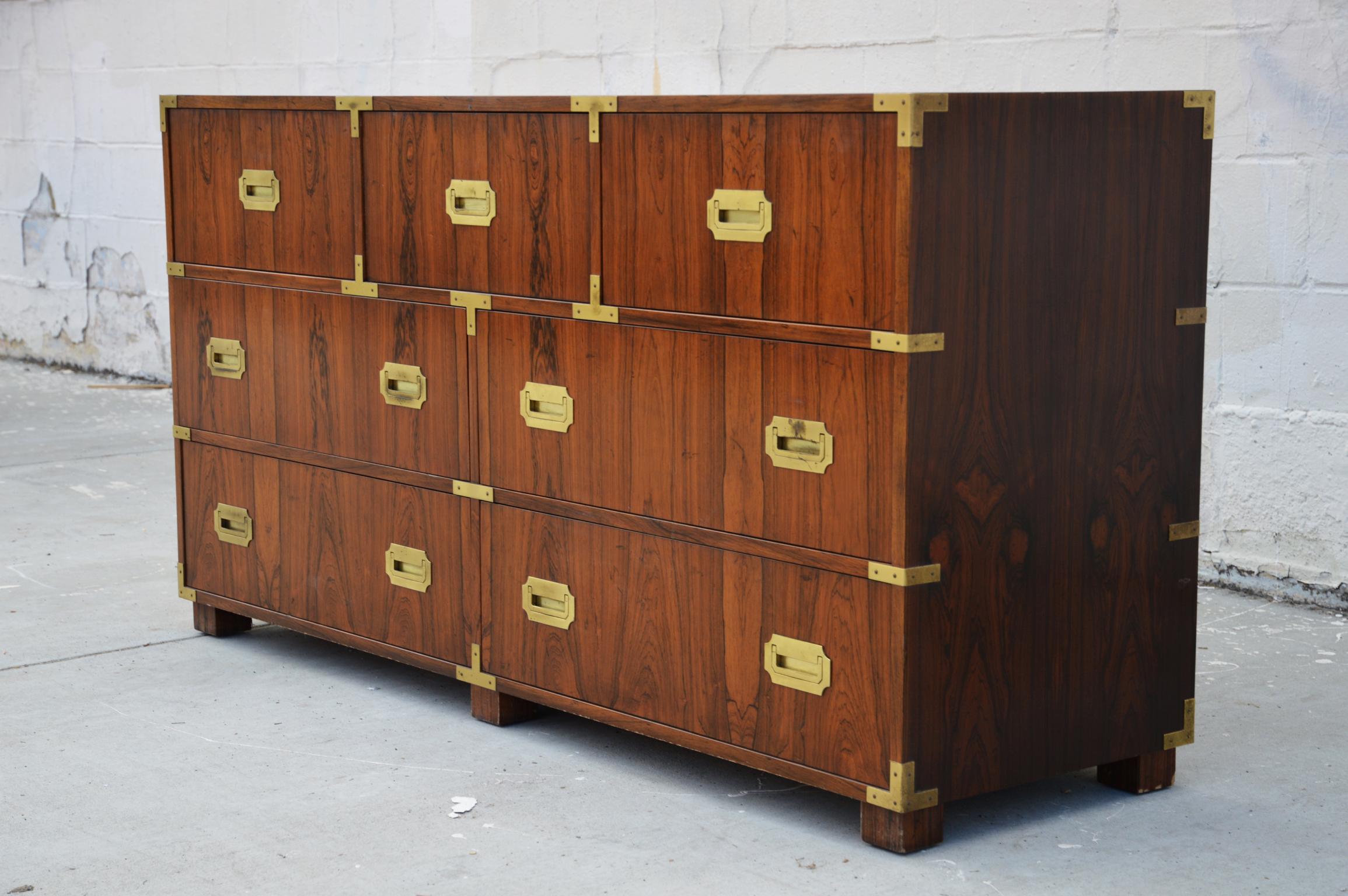 Mid-Century Modern Pair of Walnut Baker Chests of Drawers