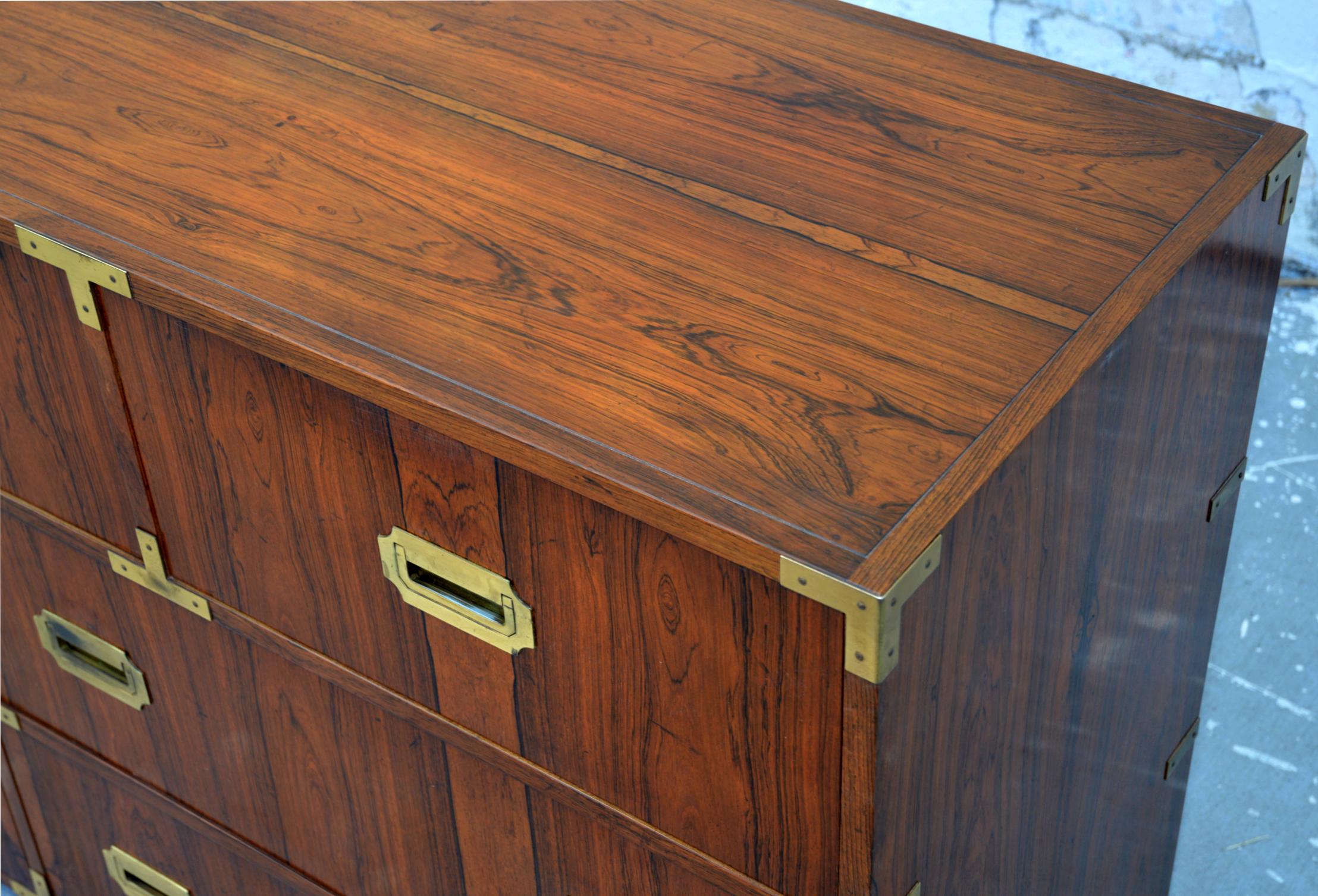 American Pair of Walnut Baker Chests of Drawers