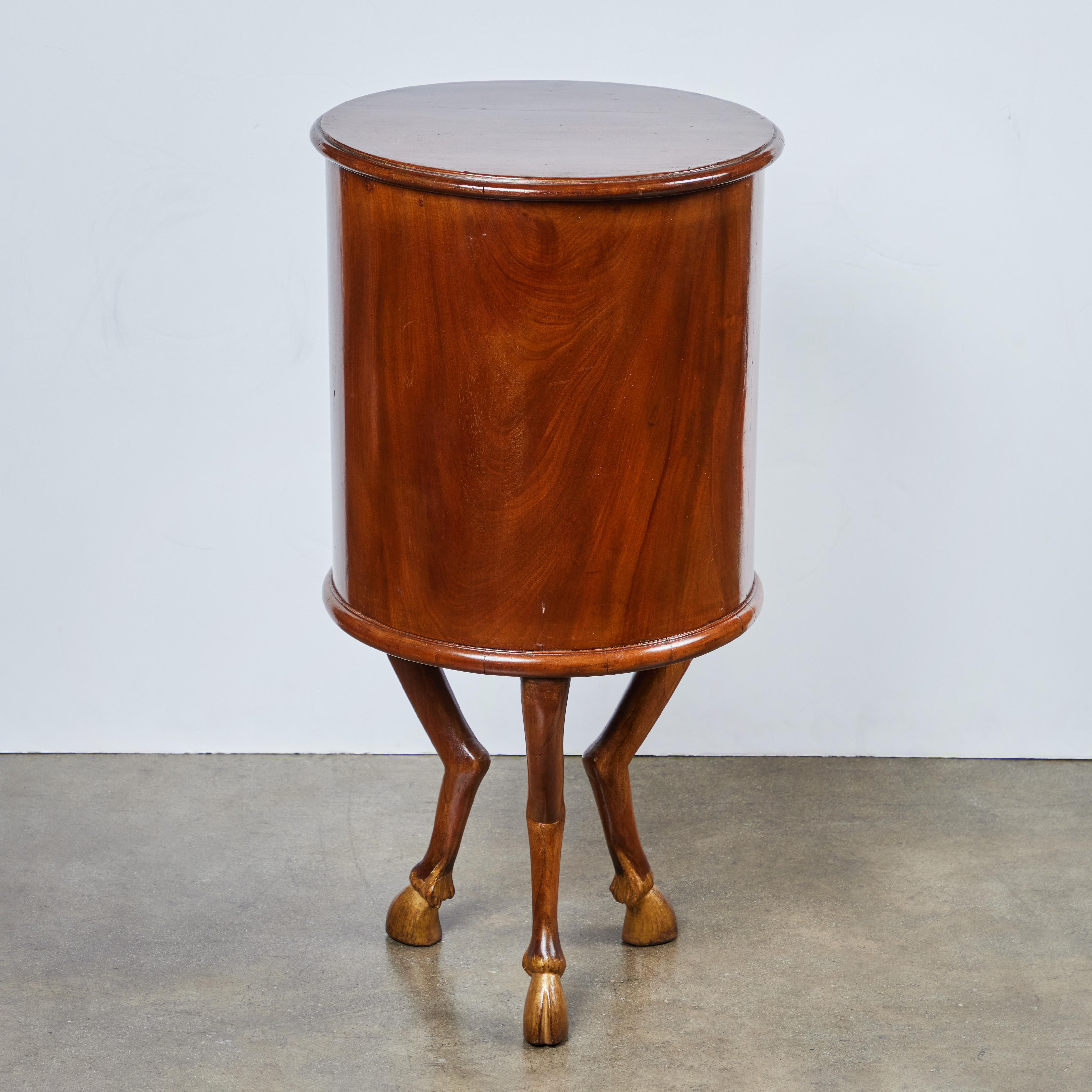 Pair of Walnut Barrel Shaped Tables For Sale 3