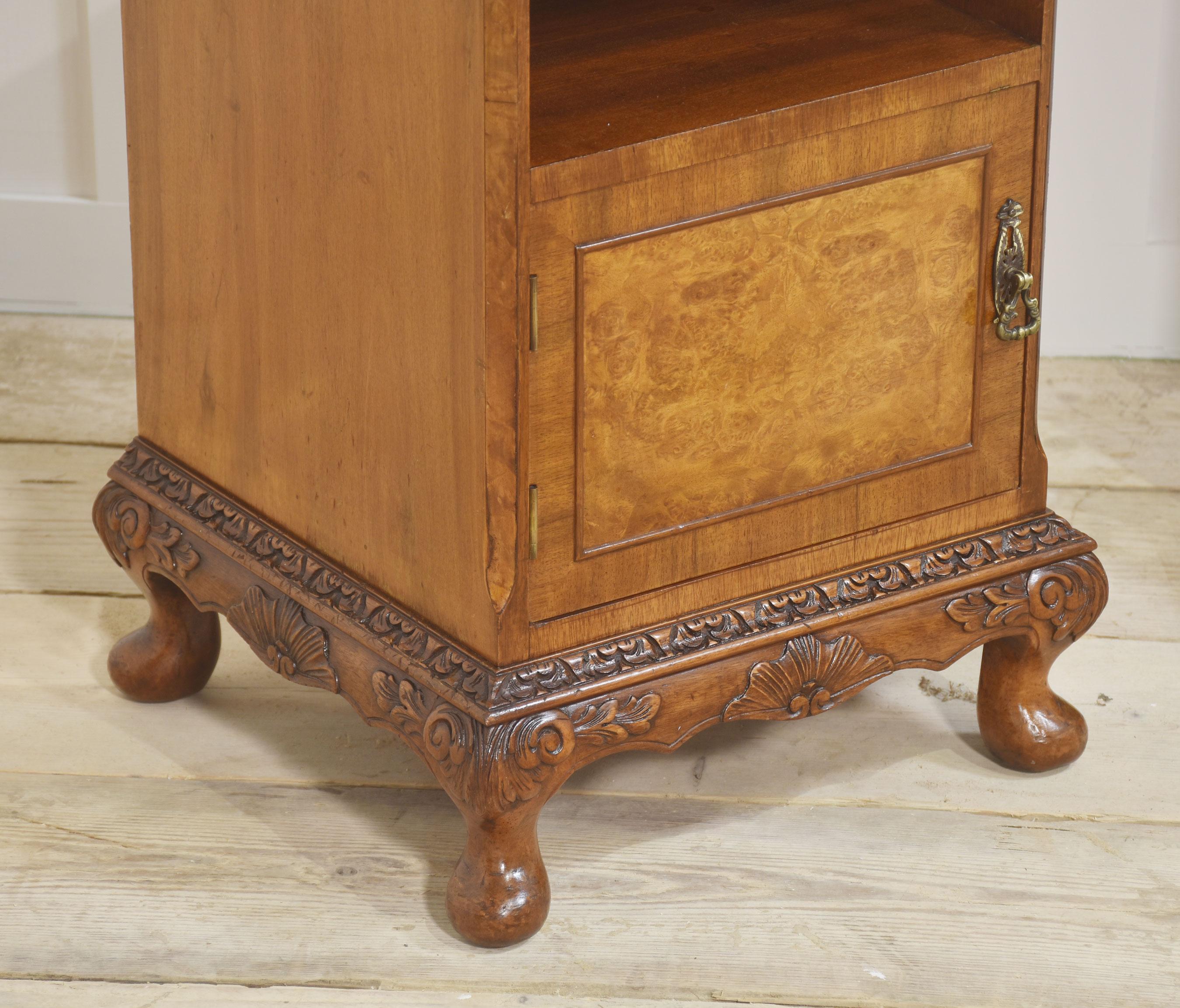 Pair of walnut bedside cabinets 1
